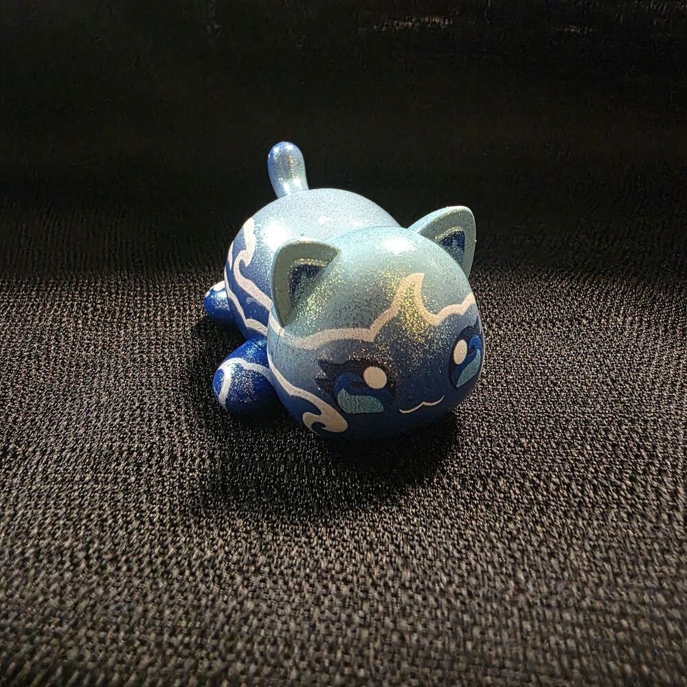 Aphmau MeeMeows Water Cat Litter 7 Elemental Mystery Figure Blue Glitter 2.5"